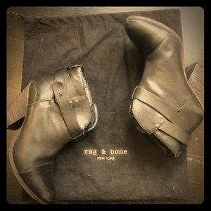 Rag & Bone Harrow Black Leather Boot Size 7